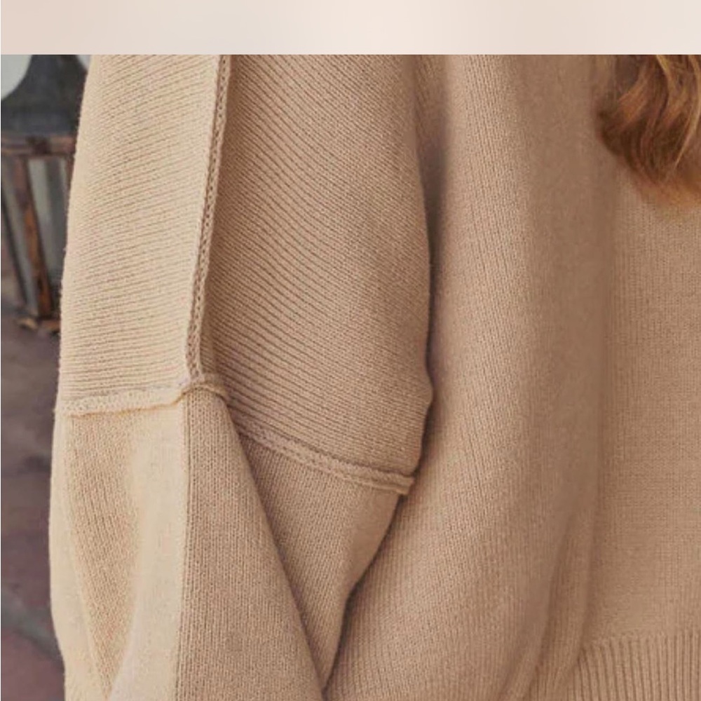 Vici Elouise Cream Oversized Sweater-size Small - Picture 3 of 5